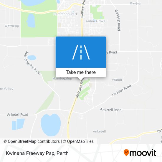 Kwinana Freeway Psp map