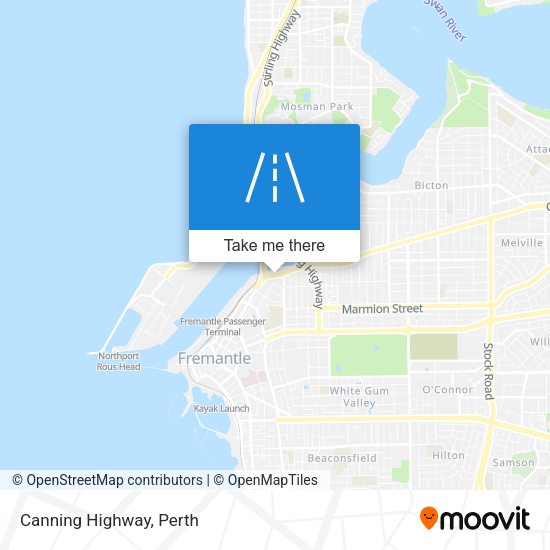 Canning Highway map