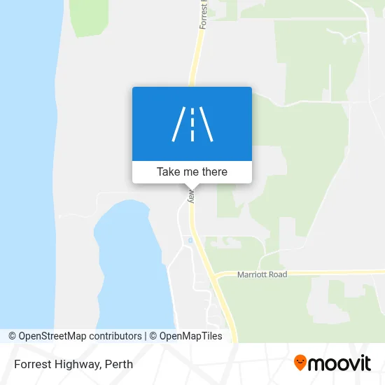 Mapa Forrest Highway
