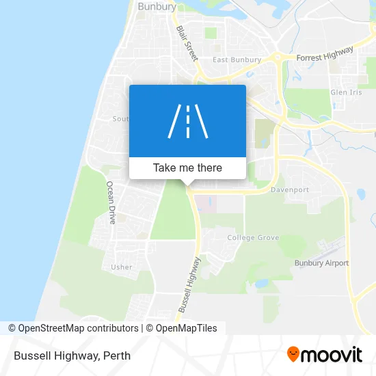 Mapa Bussell Highway