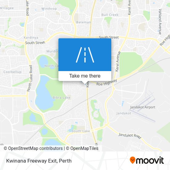 Kwinana Freeway Exit map