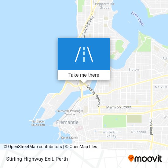 Stirling Highway Exit map