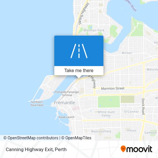 Canning Highway Exit map