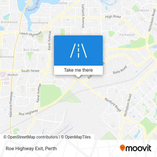 Mapa Roe Highway Exit