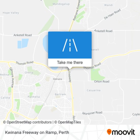 Kwinana Freeway on Ramp map