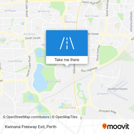 Kwinana Freeway Exit map