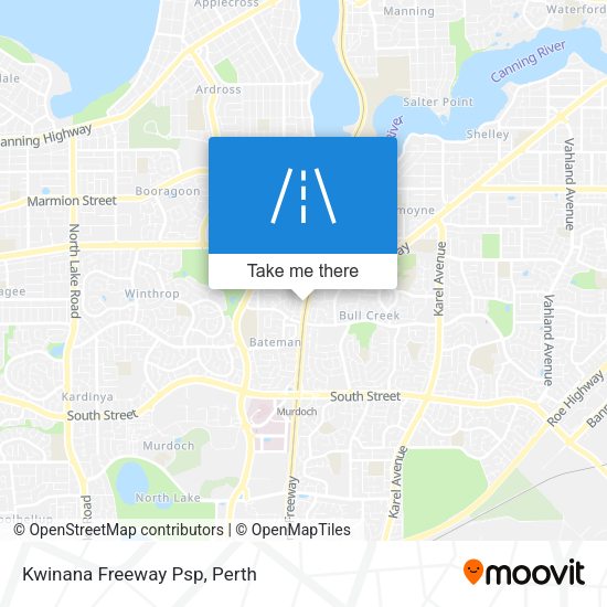 Kwinana Freeway Psp map