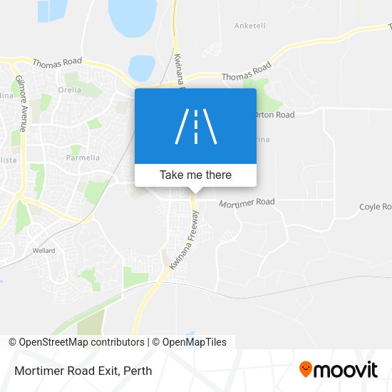 Mortimer Road Exit map