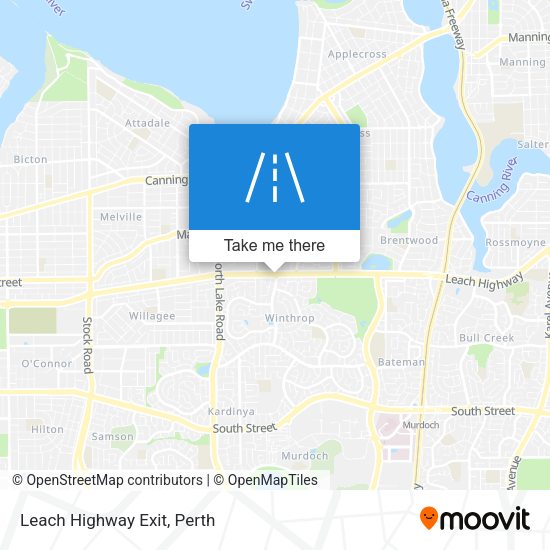 Leach Highway Exit map