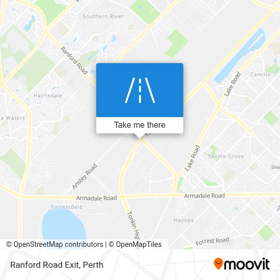 Mapa Ranford Road Exit