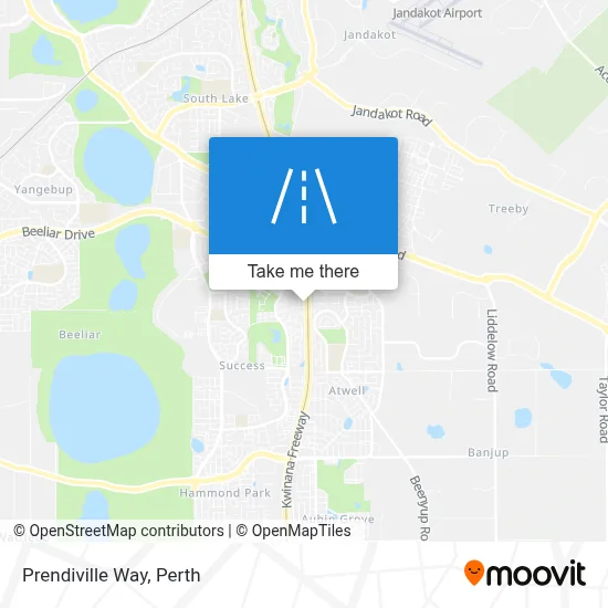 Mapa Prendiville Way