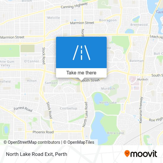 North Lake Road Exit map