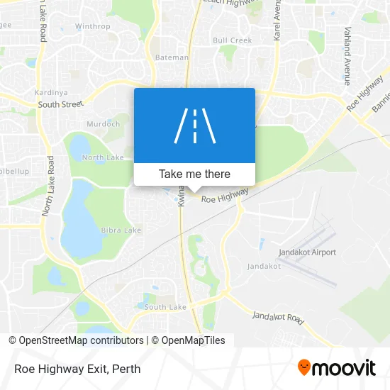 Mapa Roe Highway Exit