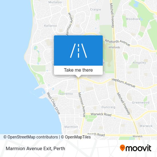 Marmion Avenue Exit map