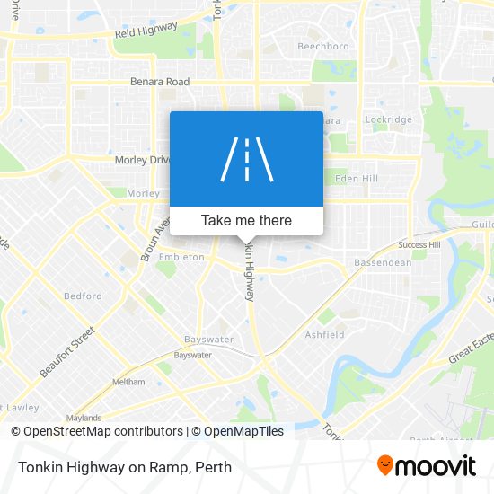 Tonkin Highway on Ramp map