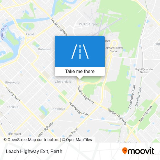 Leach Highway Exit map