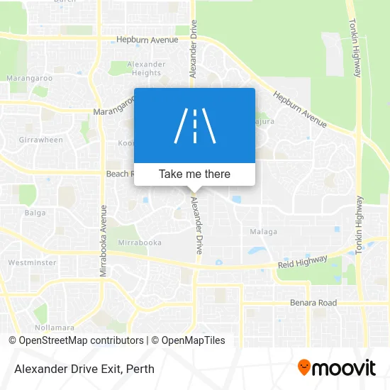 Mapa Alexander Drive Exit