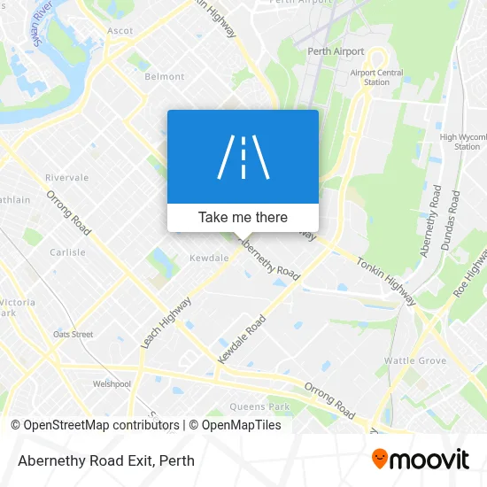 Mapa Abernethy Road Exit