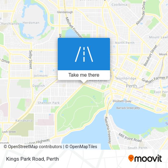 Kings Park Road map