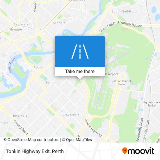 Tonkin Highway Exit map