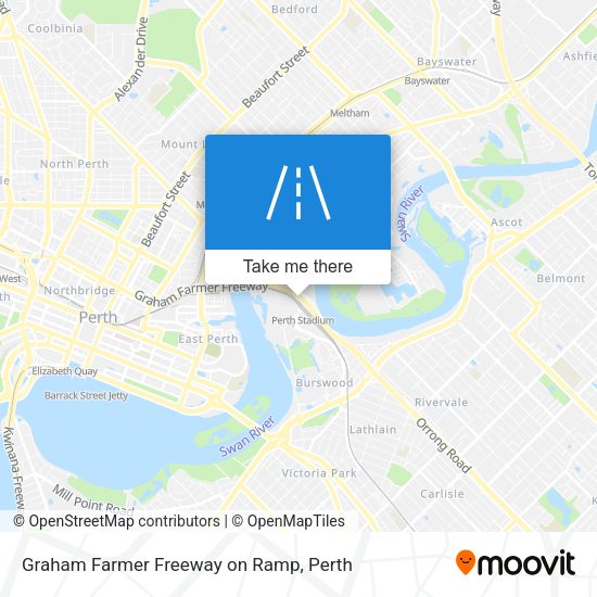 Graham Farmer Freeway on Ramp map