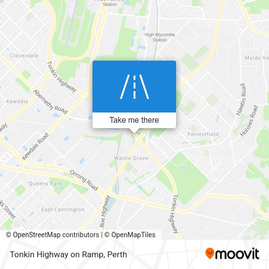 Tonkin Highway on Ramp map