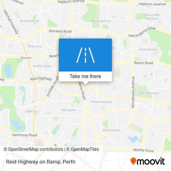 Reid Highway on Ramp map
