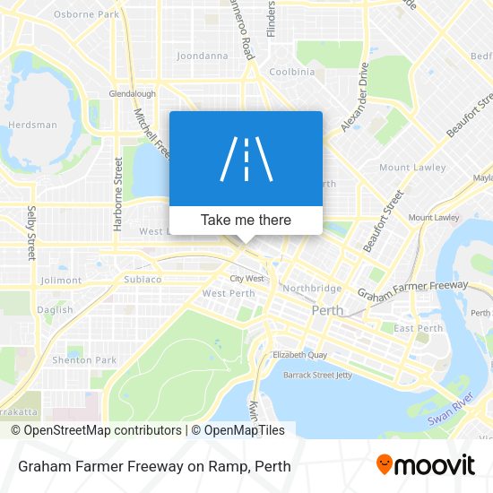 Graham Farmer Freeway on Ramp map
