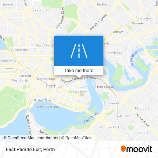 East Parade Exit map
