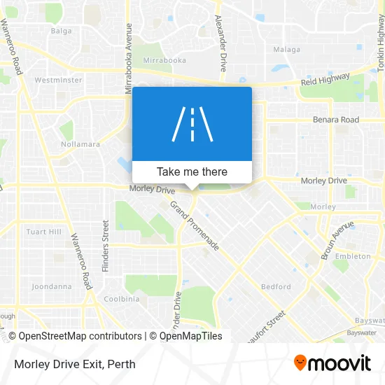 Mapa Morley Drive Exit