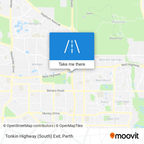 Tonkin Highway (South) Exit map