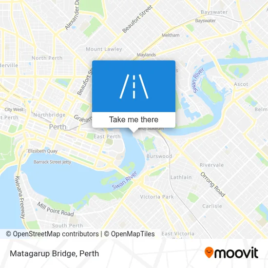 Mapa Matagarup Bridge