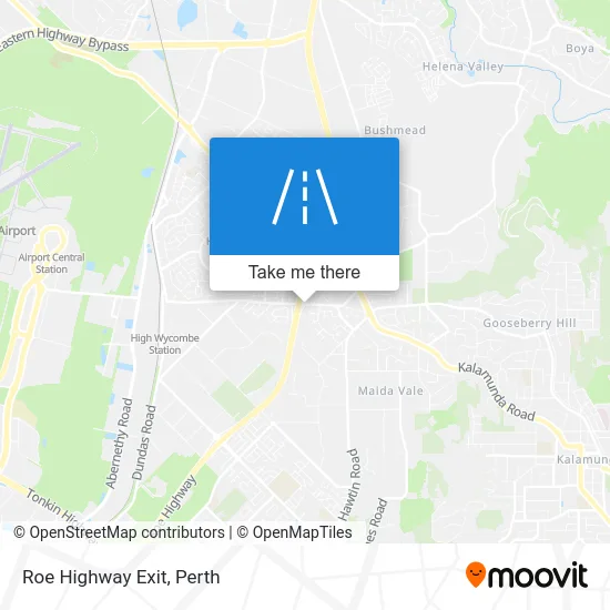 Mapa Roe Highway Exit