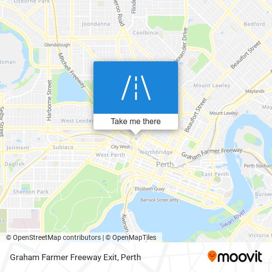 Graham Farmer Freeway Exit map