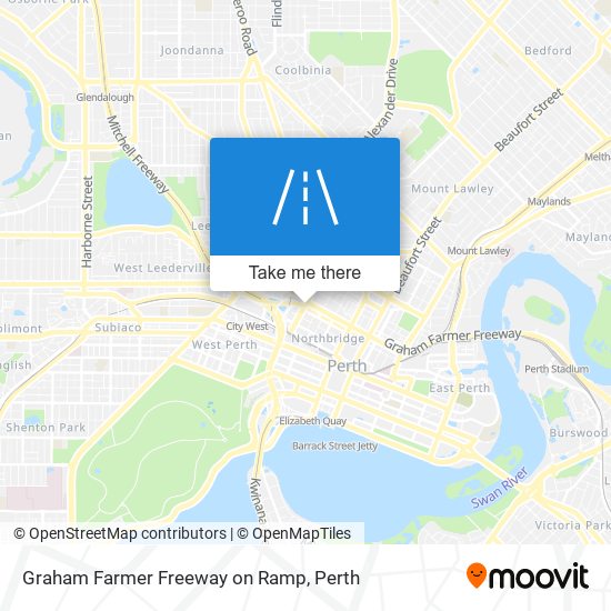 Graham Farmer Freeway on Ramp map