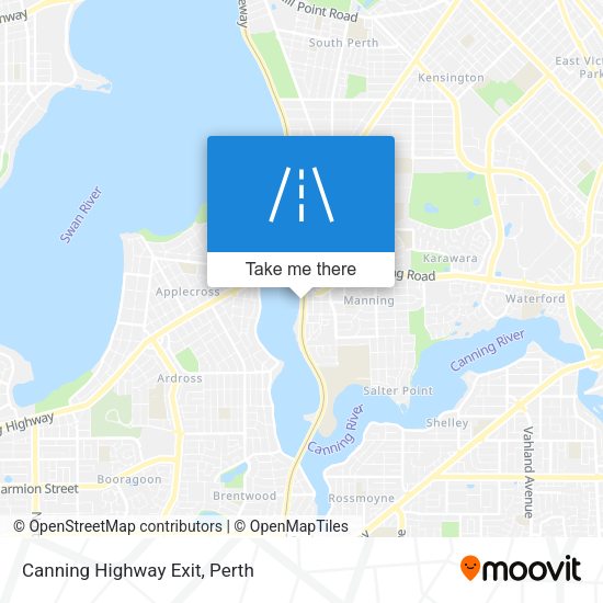 Canning Highway Exit map