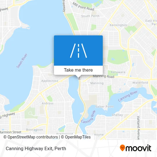 Mapa Canning Highway Exit
