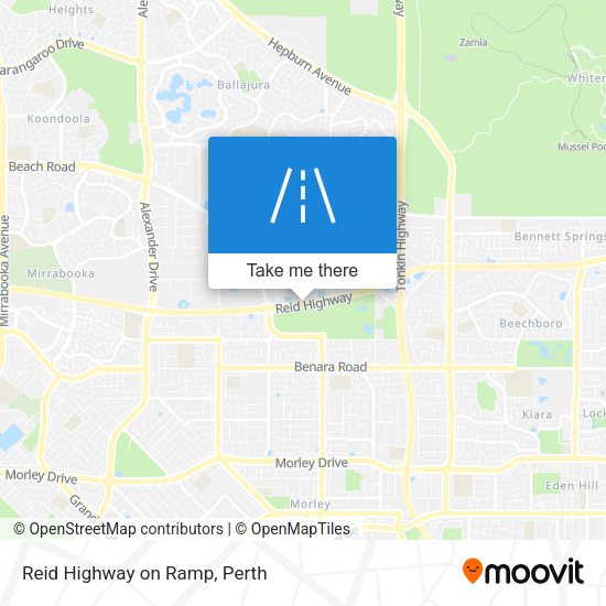 Reid Highway on Ramp map