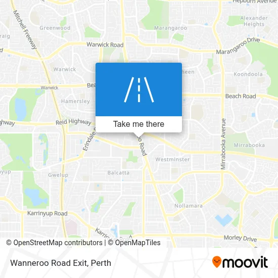 Mapa Wanneroo Road Exit