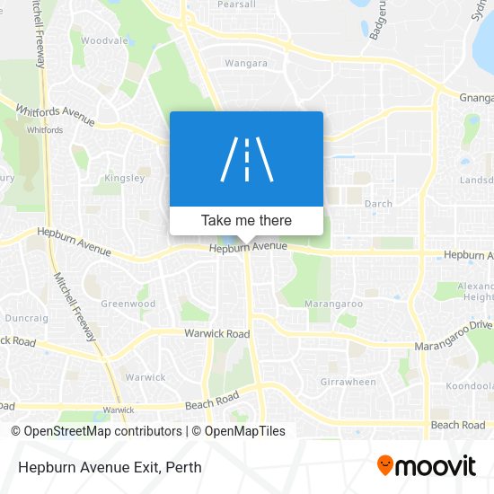 Hepburn Avenue Exit map