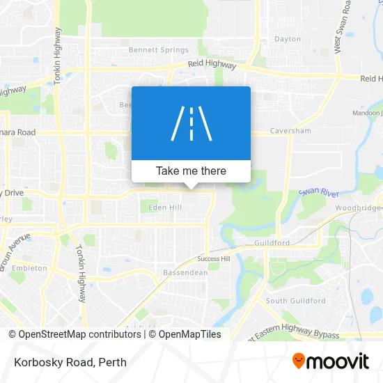Mapa Korbosky Road