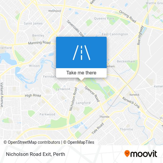 Nicholson Road Exit map