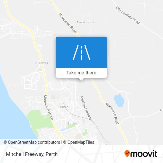 Mitchell Freeway map