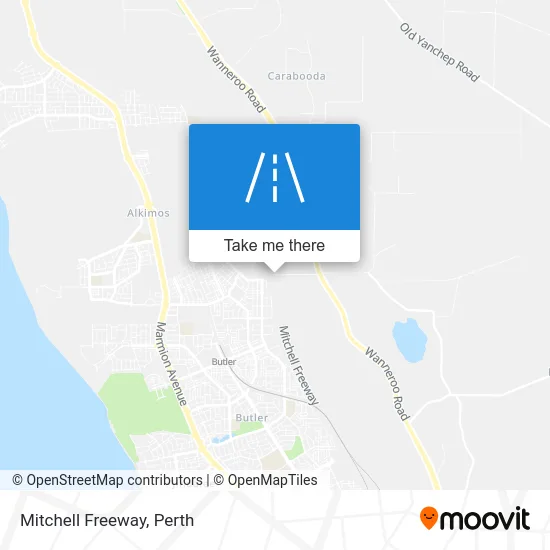 Mapa Mitchell Freeway