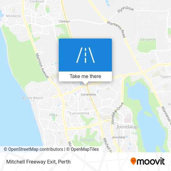 Mapa Mitchell Freeway Exit