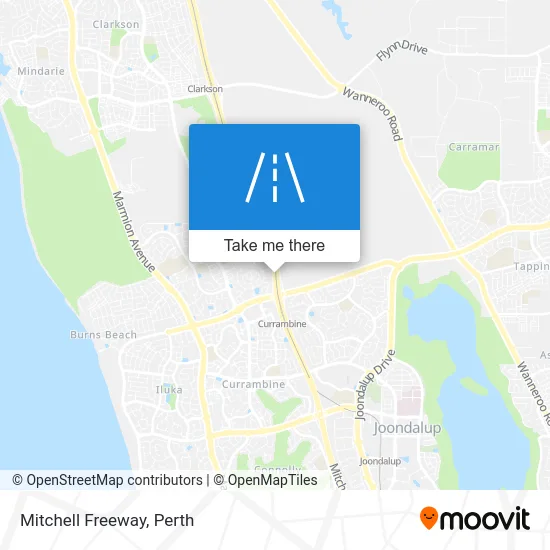 Mapa Mitchell Freeway