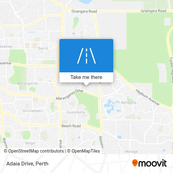 Mapa Adaia Drive