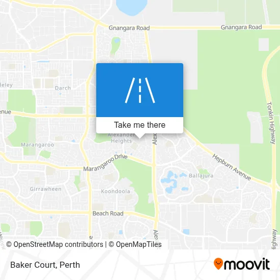 Mapa Baker Court