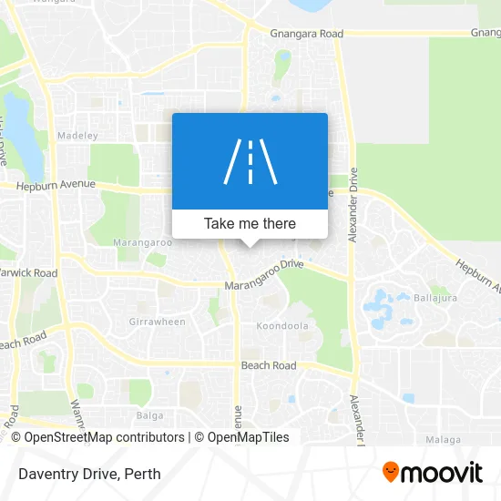 Mapa Daventry Drive