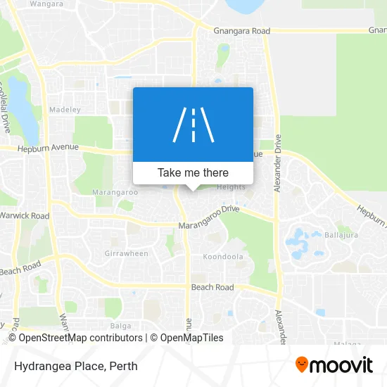 Mapa Hydrangea Place